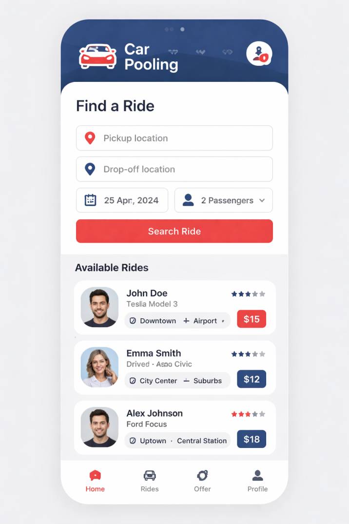 Shared ride cost split